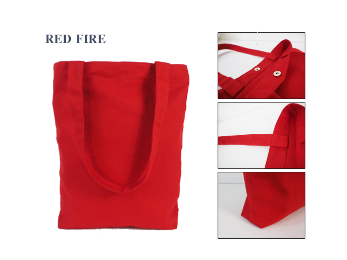 กระเป๋าผ้าแคนวาสสีแดง